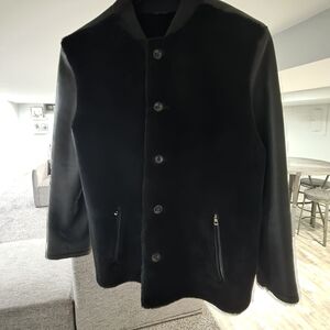 Sleek Black Men's Bomber Jacket